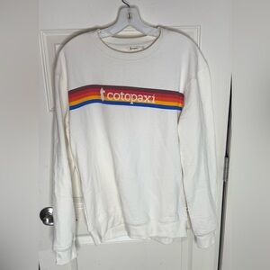 NWOT Cotopaxi Sweatshirt. Cream and multicolor, women size L